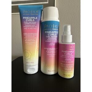Pacifica Beauty Pineapple Curls Bundle Curl Condition Shampoo Mist New